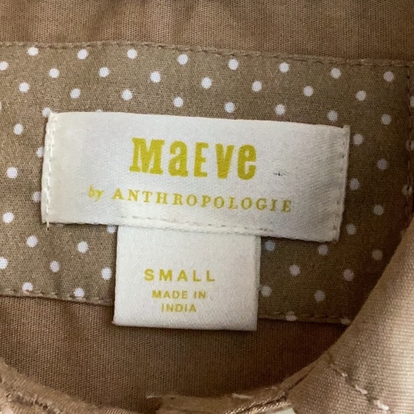 Anthropologie MAEVE The Bennet Buttondown Shirt Camel Size Small - Picture 15 of 16